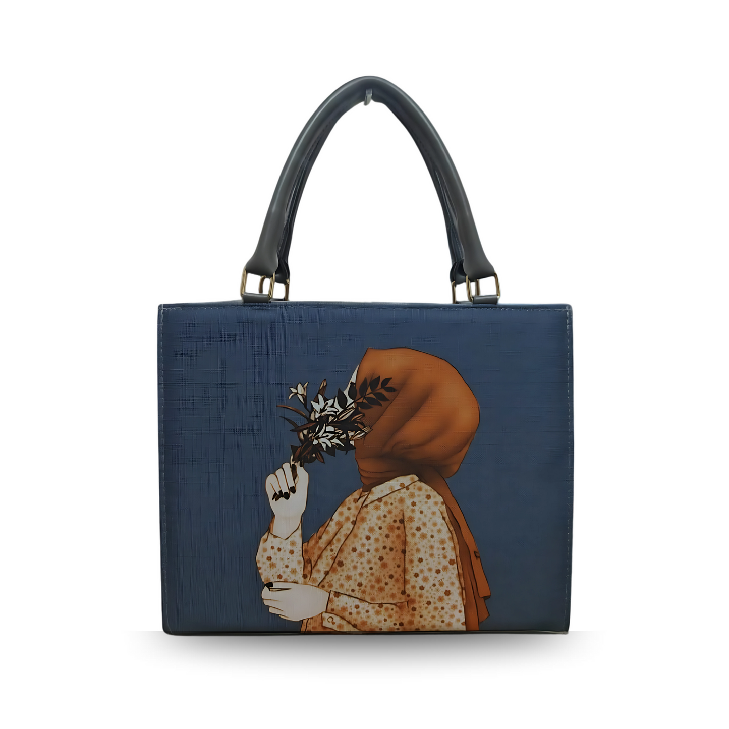 Hijab Girl Blue Canvas Tote Bag
