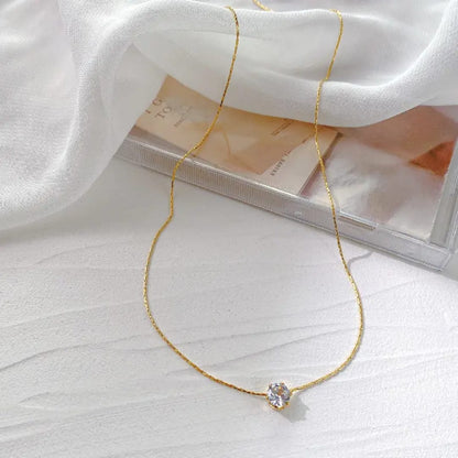 Single Stone Charm - Necklace