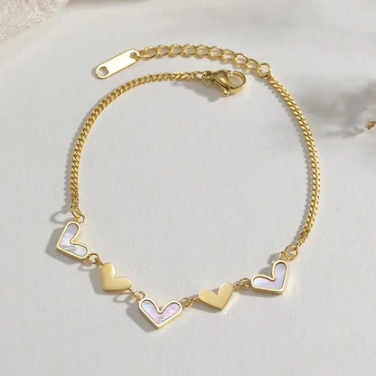 Golden Heart Chain - Bracelet