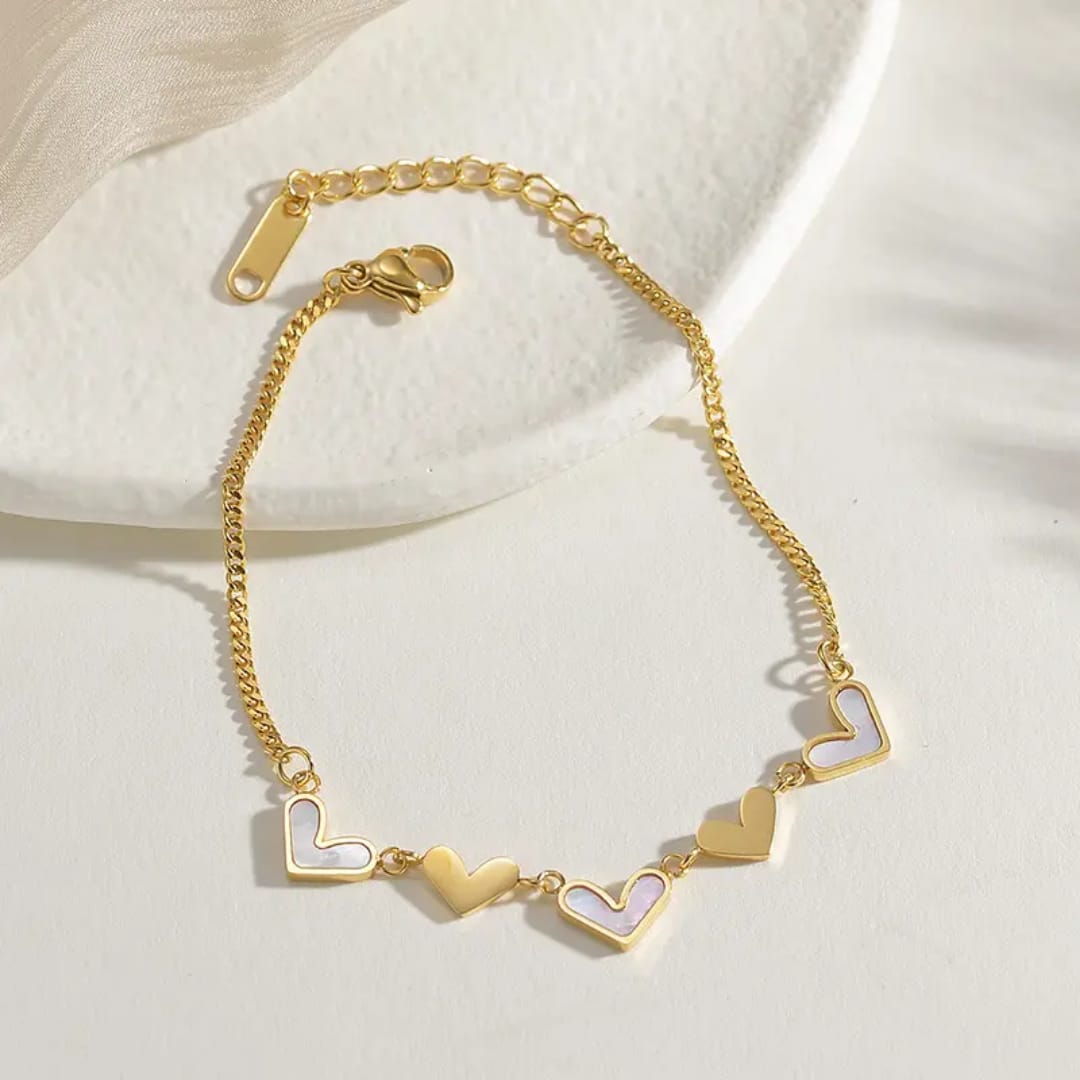 Golden Heart Chain - Bracelet
