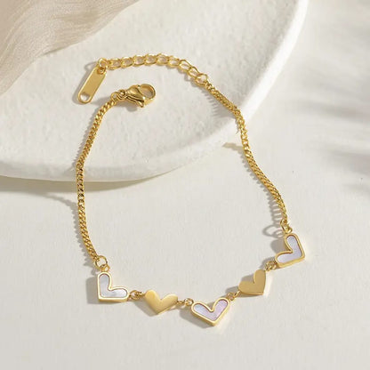 Golden Heart Chain - Bracelet