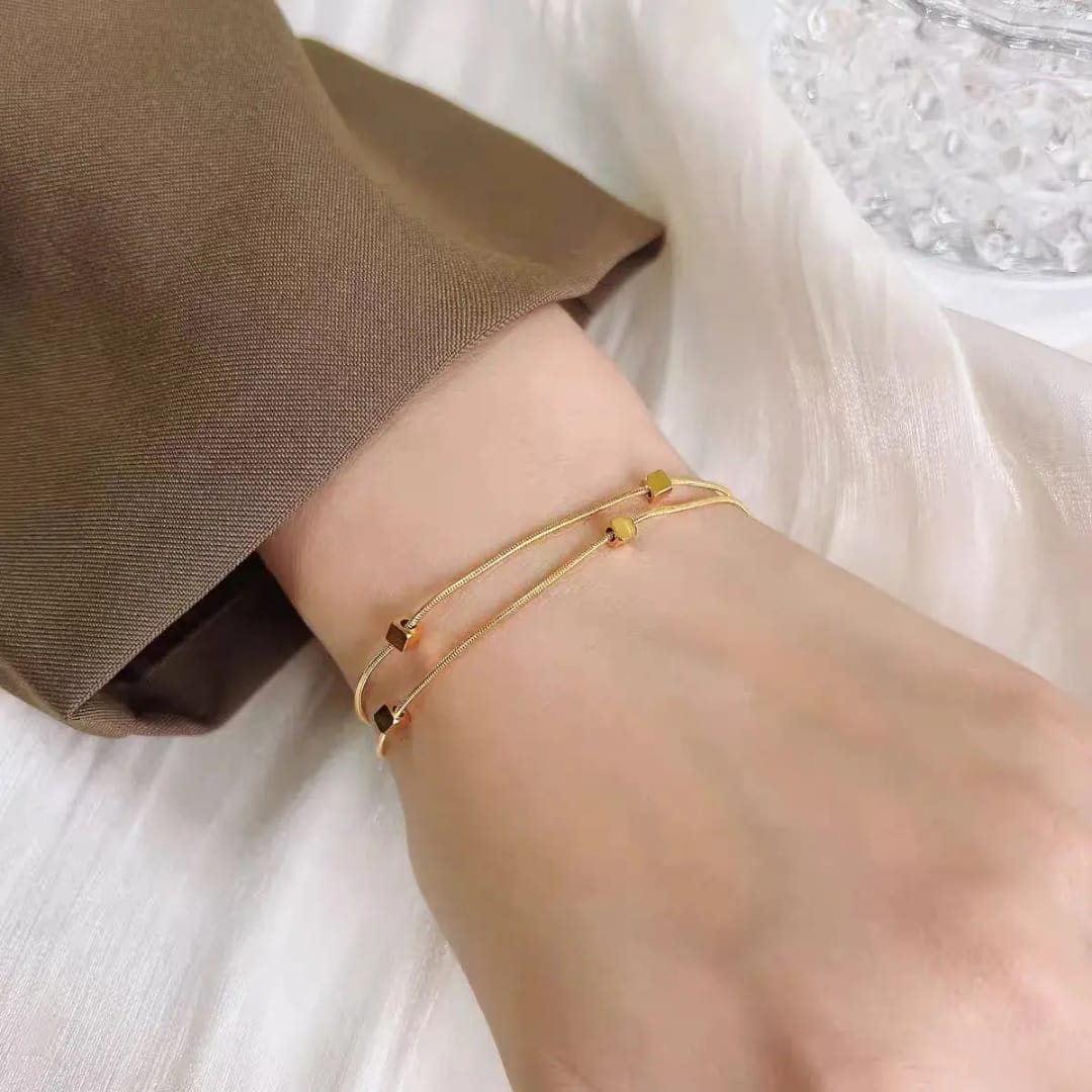 Light Luxury Square Double - Bracelet