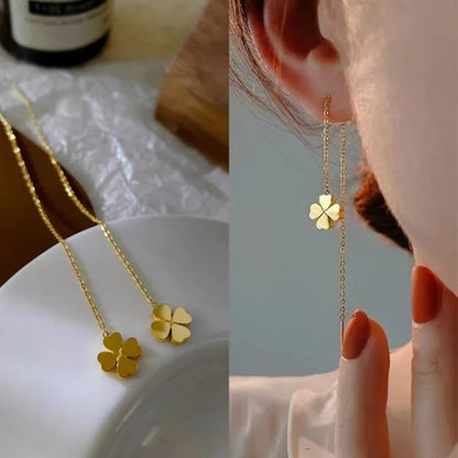 Four Leaf Clover Ear Threader - Earrings