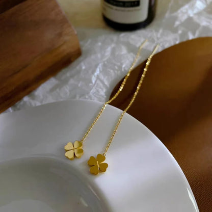 Four Leaf Clover Ear Threader - Earrings