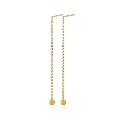 Sterling Ball Ear Threader - Earrings