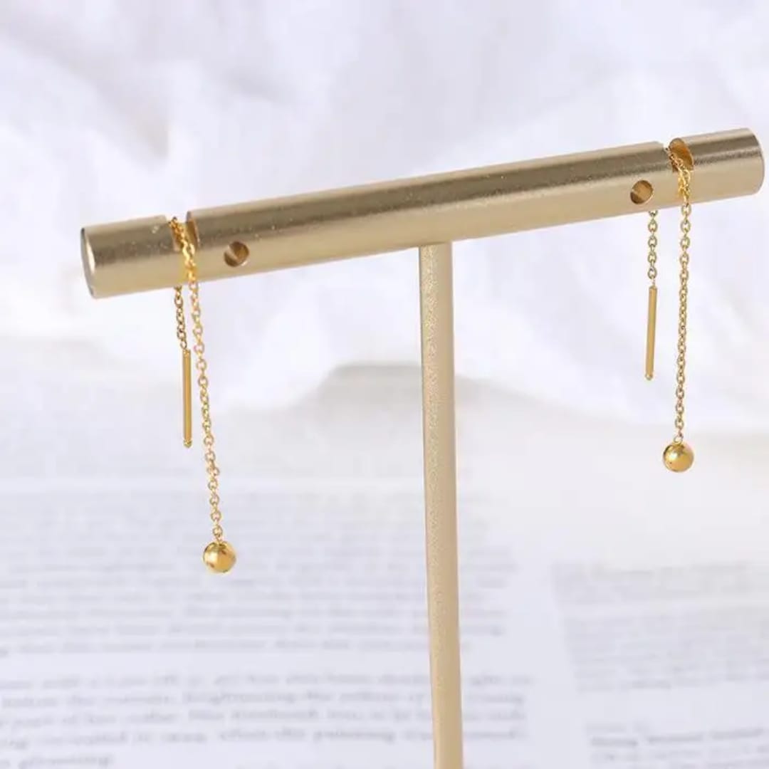 Sterling Ball Ear Threader - Earrings