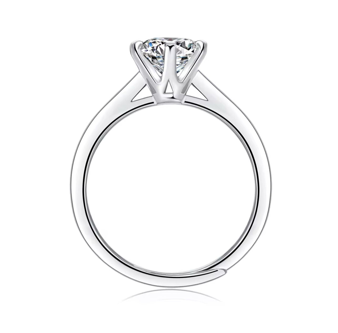 Silver Solitaire Diamond - Ring