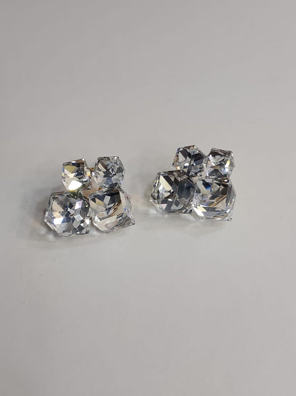 Sparkling Crystal Cube - Earrings