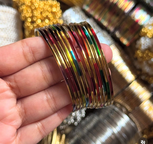 Multi-Golden Metal Bangles