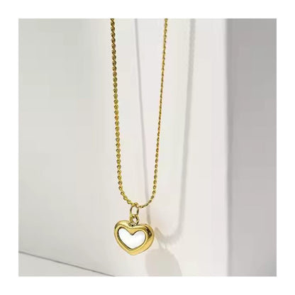 Gold Heart Pendant - Necklace