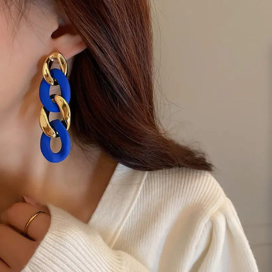 Acrylic Chain Drop - Earrings, Elegant Affordable Jewelry by The Leather Jewel