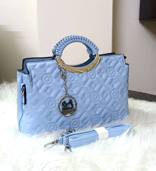 Blue Formal Hand Bag, Stylish Ladies Handbag by The Leather Jewel, Pakistan