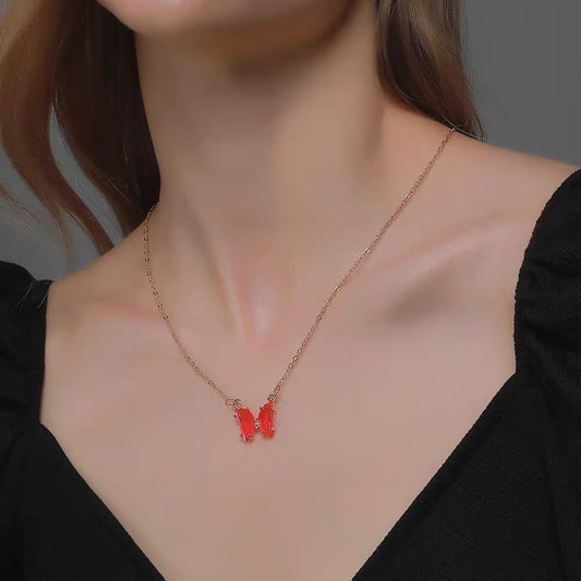 Charm Crystal Butterfly - Necklace, Elegant Jewelry for Women by The Leather Jewel