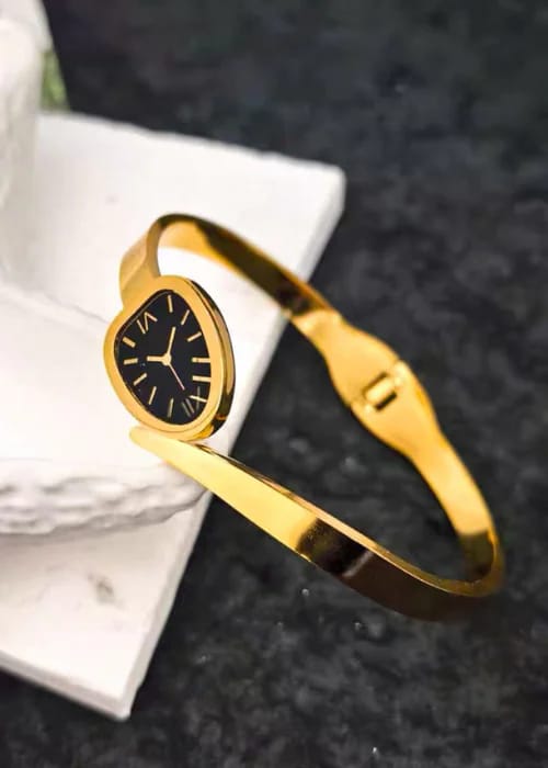 Classy Fake Watch Hand-Cuff - Bracelet. Tarnish-Free Jewelry by The Leather Jewel, Pakistan