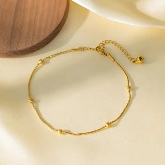 Classy Satellite Chain - Anklets, Elegant Tarnish-Free Jewelry by The Leather Jewel