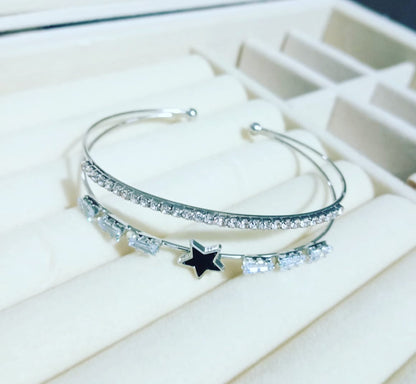 Classy Star Handcuff Style 3 - Bracelet, Stylish Everyday Jewelry by The Leather Jewel