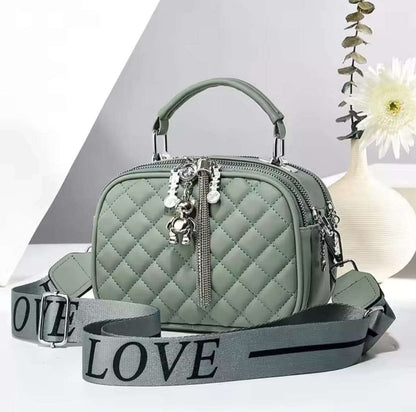 Crossbody Sling Bag Green, Stylish Ladies Handbag by The Leather Jewel, Pakistan