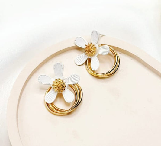 Daffodils Tops - Earrings, Elegant Affordable Jewelry by The Leather Jewel