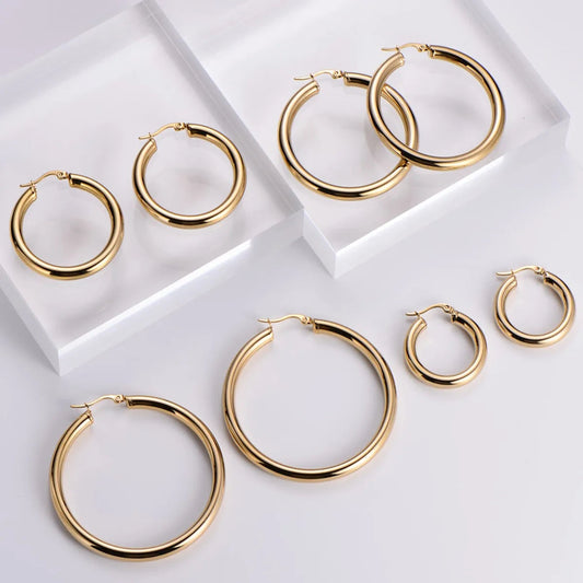 Exquisite Gold Hoop - Earrings
