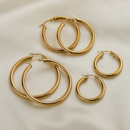 Exquisite Gold Hoop - Earrings