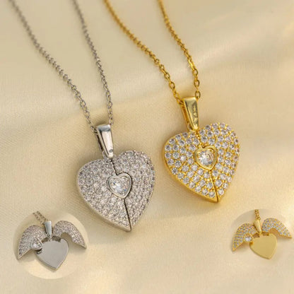 Exquisite Heart Pendant - Necklace