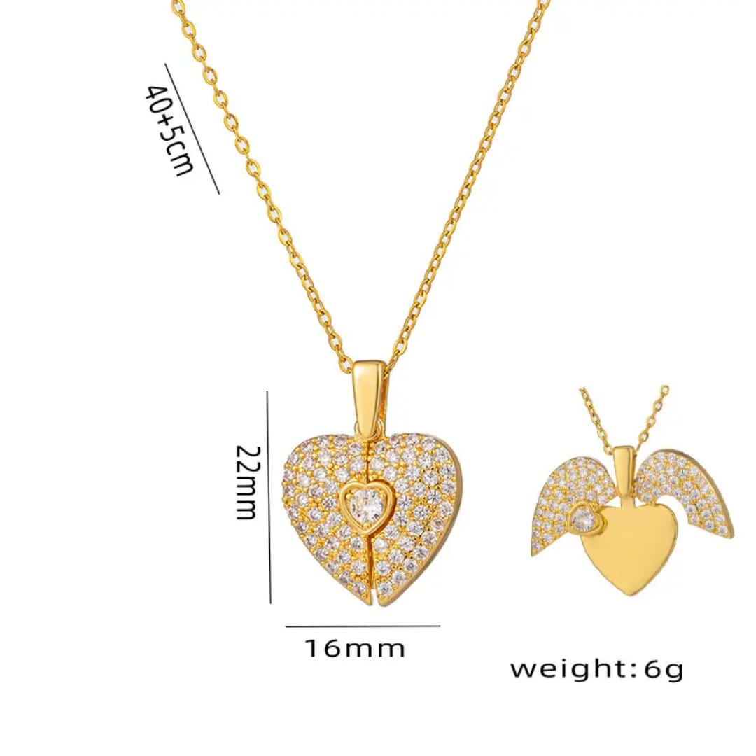 Exquisite Heart Pendant - Necklace