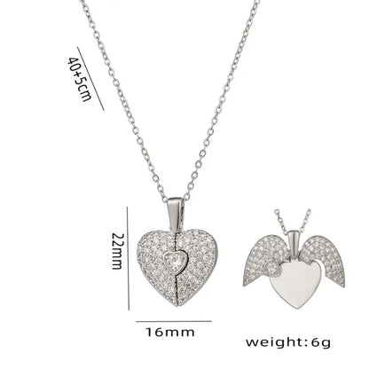 Exquisite Heart Pendant - Necklace