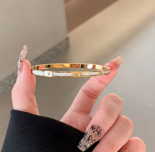Gold Diamond Bangle - Bracelet