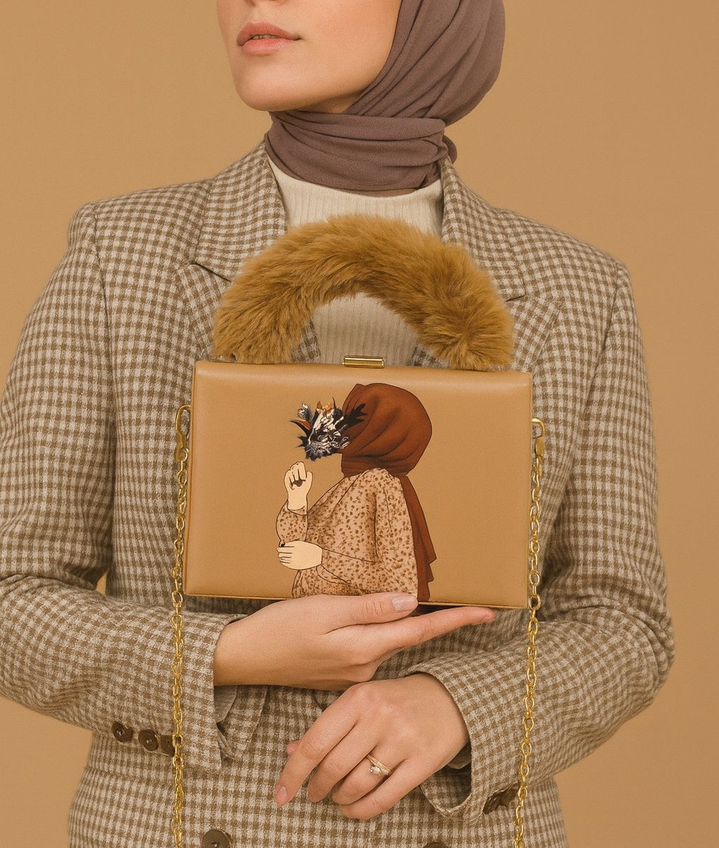  Hijab Girl Crossbody Bag, trendy and stylish bag by the leather jewel.