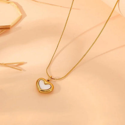 Gold Heart Pendant - Necklace