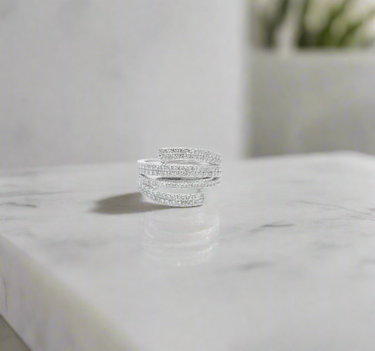 Layered Sterling Silver - Ring, Stylish Affordable Jewelry by The Leather Jewel