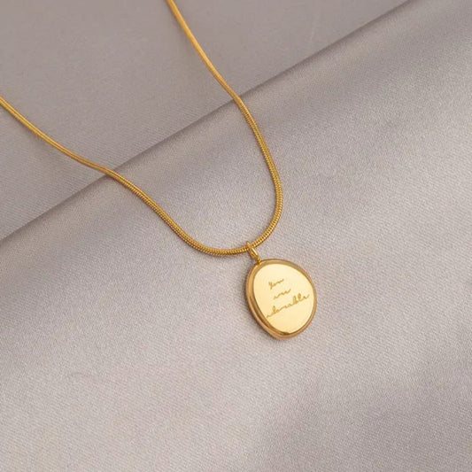 light luxury Initial Pendant - Necklace , Trendy Tarnish-Free Jewelry by The Leather Jewel