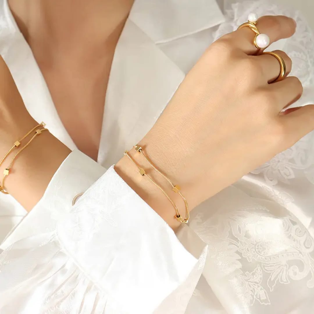 Light Luxury Square Double - Bracelet