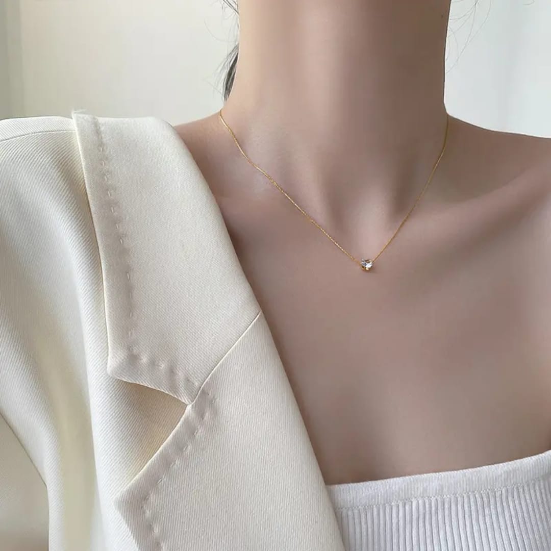 Single Stone Charm - Necklace
