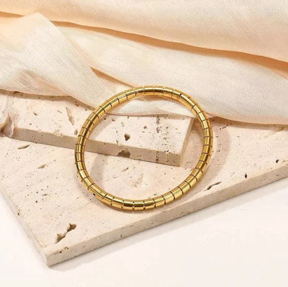 Plain Snake Bone Bangle - Bracelet , Tarnish-Free Jewelry by The Leather Jewel, Pakistan