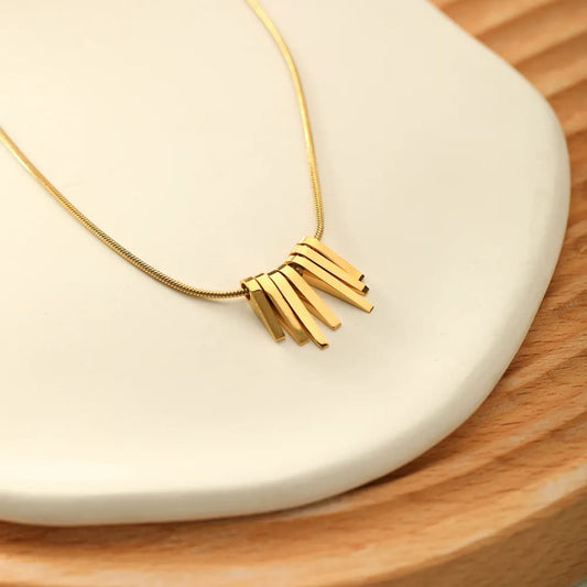 Radiant Rays Pendant - Necklace, Elegant Jewelry for Women by The Leather Jewel