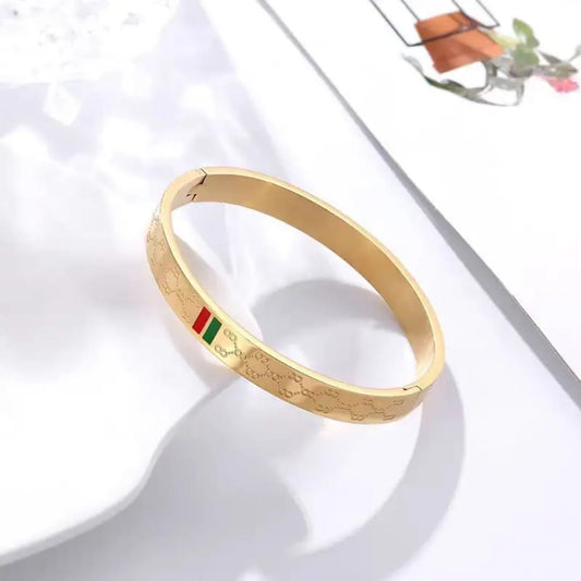 Red And Green Charm - Bracelet, Stylish Everyday Jewelry by The Leather Jewel