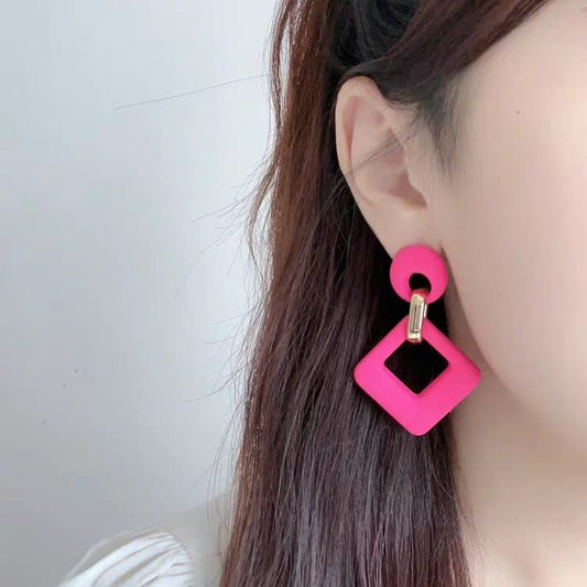 Rhombus Diamond Acrylic - Earrings, Elegant Affordable Jewelry by The Leather Jewel