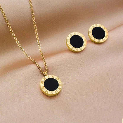 Roman Numeral Pendant - Jewelry Set, Elegant Affordable Jewelry by The Leather Jewel