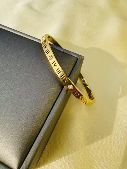 Roman Numerals Bangle - Bracelet