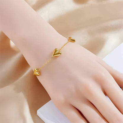Romantic Heart Charm - Bracelet , Tarnish-Free Jewelry by The Leather Jewel, Pakistan