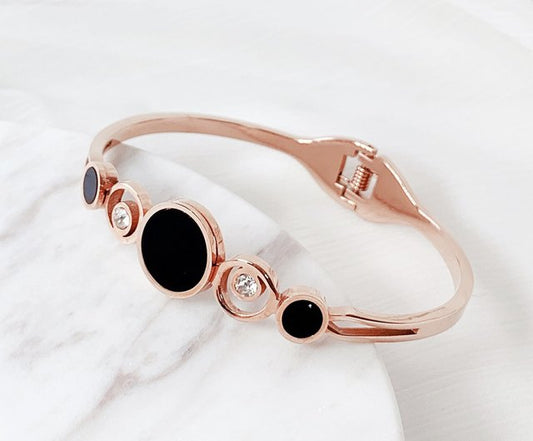 rose gold bracelet ,tarnish-free bracelet by The Leather Jewel