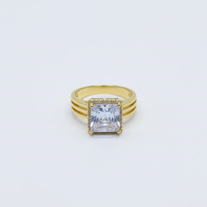 Sizzling Single Stone Gold - Ring