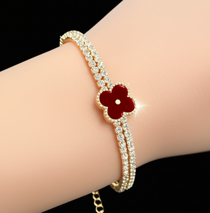 Sparkling Clover Shaped - Bracelet