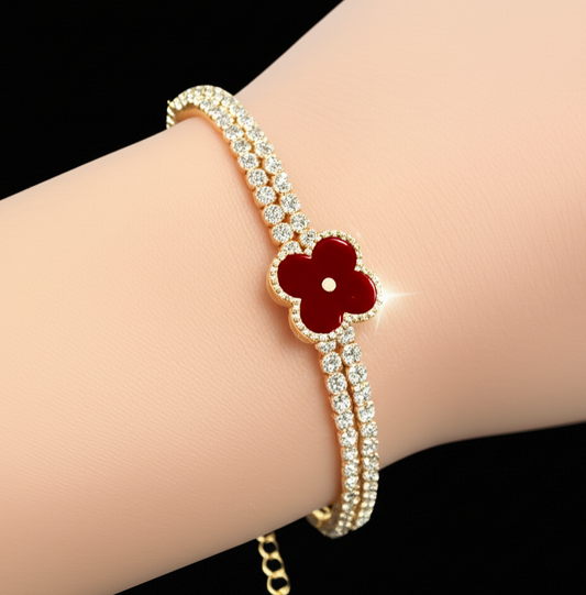 Sparkling Clover Shaped - Bracelet