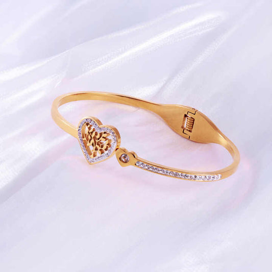 Stainless Steel Luxury Love Heart - Bracelet, Stylish Everyday Jewelry by The Leather Jewel