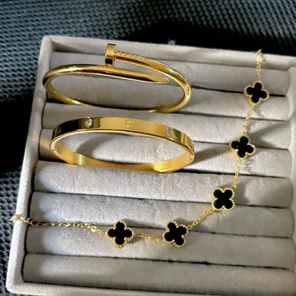 Stainless Steel Luxury Stack Set- Bracelet