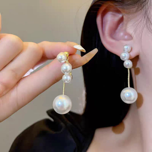 Tassel Faux Pearl Drop - Earrings, Elegant Affordable Jewelry by The Leather Jewel