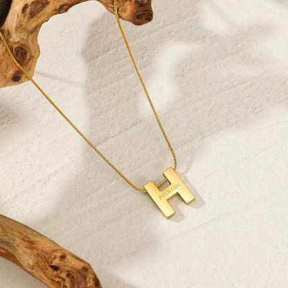 H letter necklace, Trendy Tarnish-Free Jewelry by The Leather Jewel