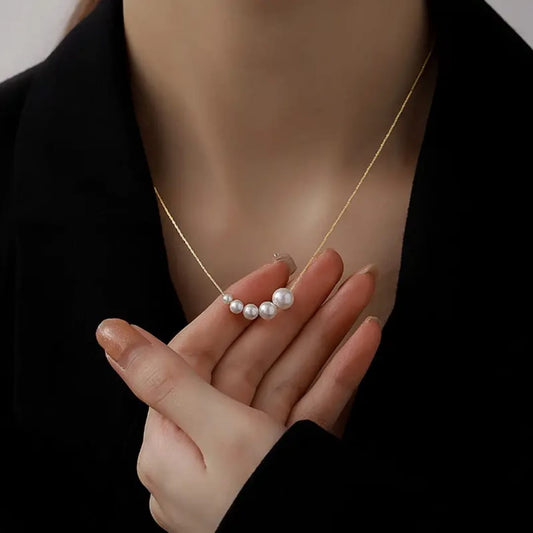 Trendy Faux Pearl - Necklace, Elegant Jewelry for Women by The Leather Jewel